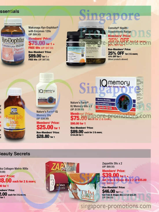 IQ Memory, Zappetite, Health Supplements, Royal Jelly