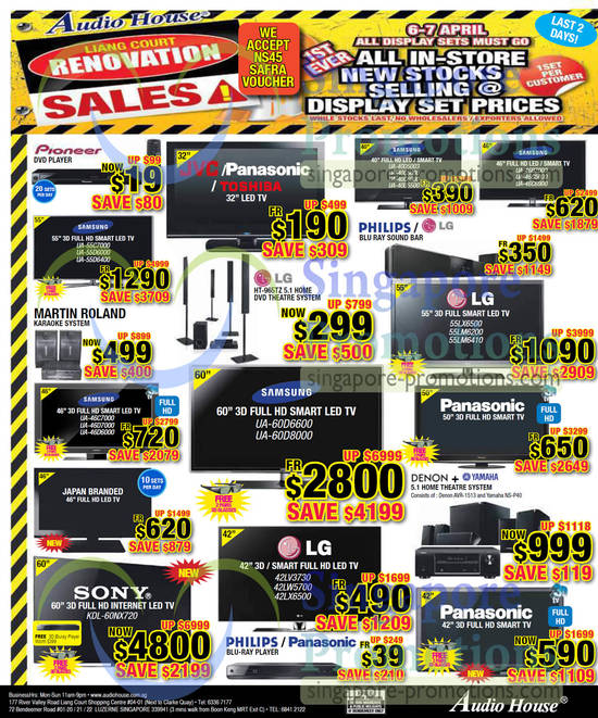 LED TVs, Home Theatre System, Samsung, Sony, LG, Panasonic, Toshiba, JVC, Philips