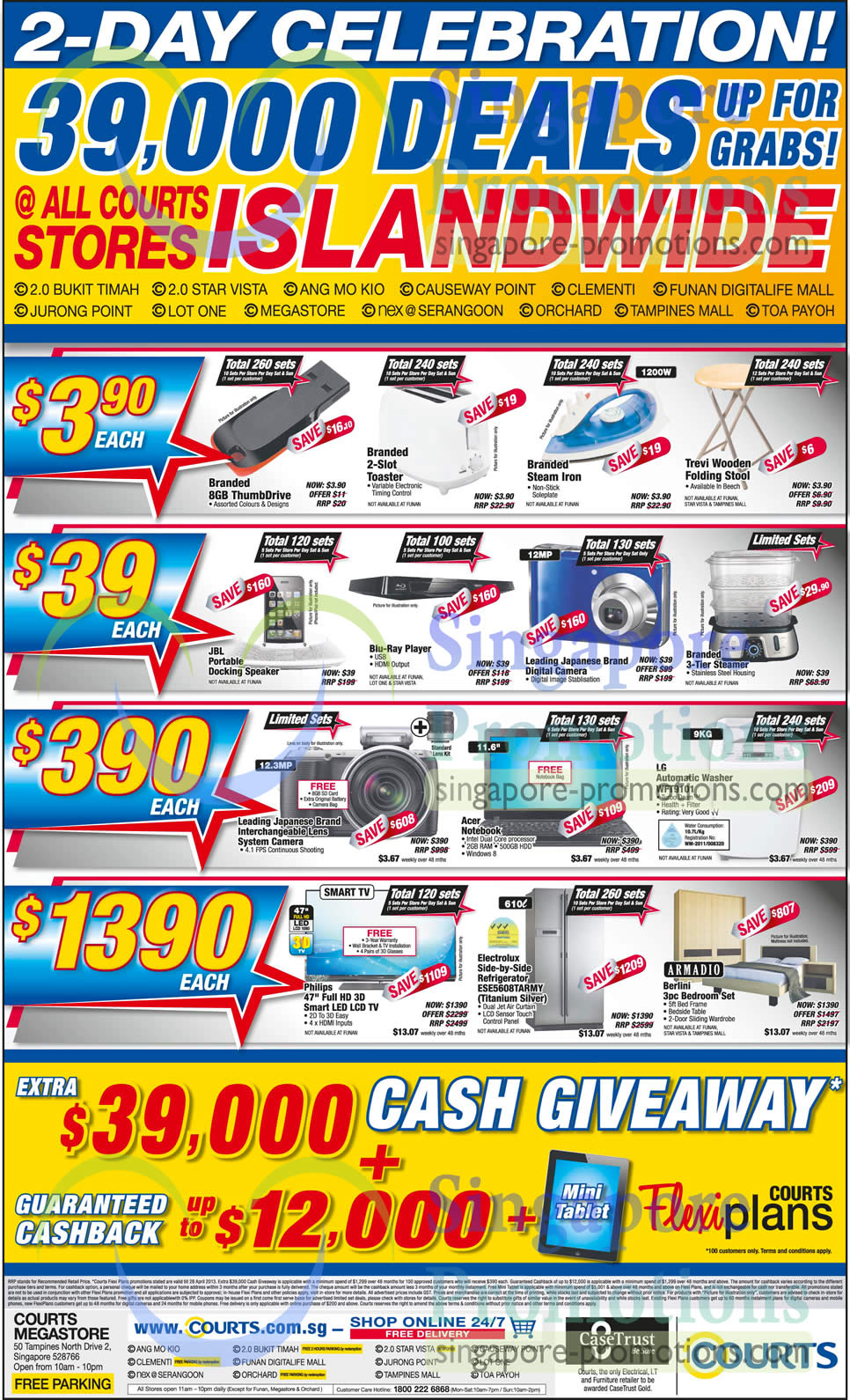 Featured image for Courts 39th Anniversary Sale 6 - 7 Apr 2013