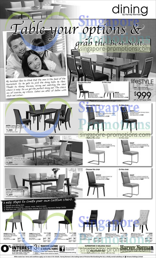 Lifestyle Dining Sets, Chairs, Pedro, Reece, Deon, Pablo, Lauren, Haley, Megan, Austin, Harmony, Hayden, Chloe, Zack, Chris