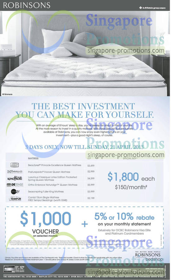 Mattresses Beautyrest, Sealy Posturepedic, Naturalign, Seasonspring, Combi