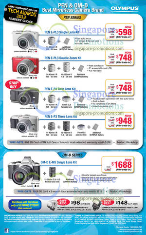 Featured image for Olympus Digital Camera Promotion Offers 1 – 30 Apr 2013
