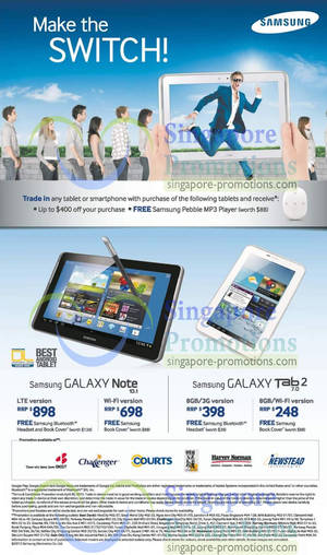 Featured image for (EXPIRED) Samsung Galaxy Up To $400 Off With Tablet/Smartphone Trade-In 6 – 30 Apr 2013