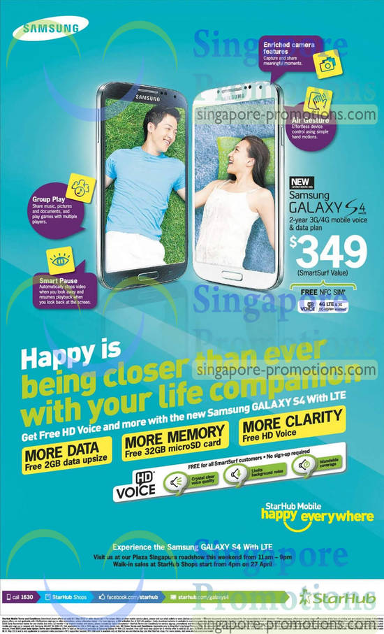 Samsung Galaxy S4, Free HD Voice, Plaza Singapura Roadshow