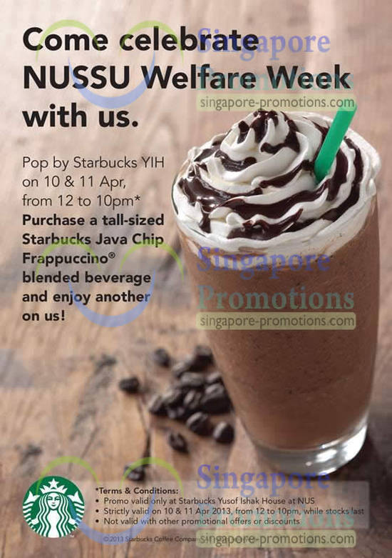 Starbucks NUS 1 For 1 Promo Details