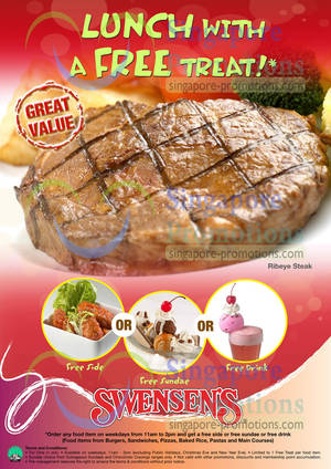Featured image for Swensen’s Lunch With A FREE Treat Weekdays Promo 19 Apr 2013