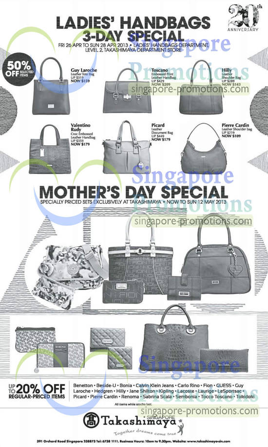 Takashimaya Ladies Handbags 26 Apr 2013