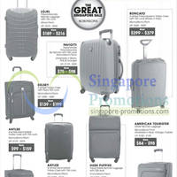 18 May Luggage Deals, Lojel, Paviotti, Roncato, Delsey, Antler, Hush Puppies, American Tourister ...