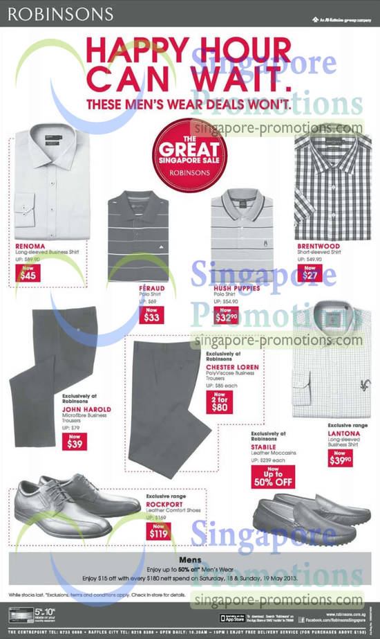 18 May Mens Wear Deals