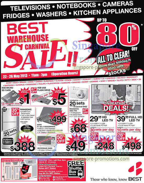 22 May Limited Deals, Acer E1-421-11202G50Mnks Notebook, Panasonic DMC-FH4 Digital Camera, LED TV