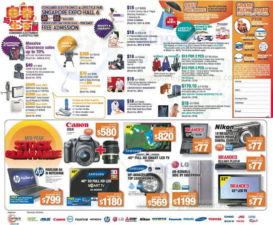 23 May Canon DSLR, HP Notebook, Samsung WF-8804CPG Washer, Nikon, LG GR-B208BLQ Fridge