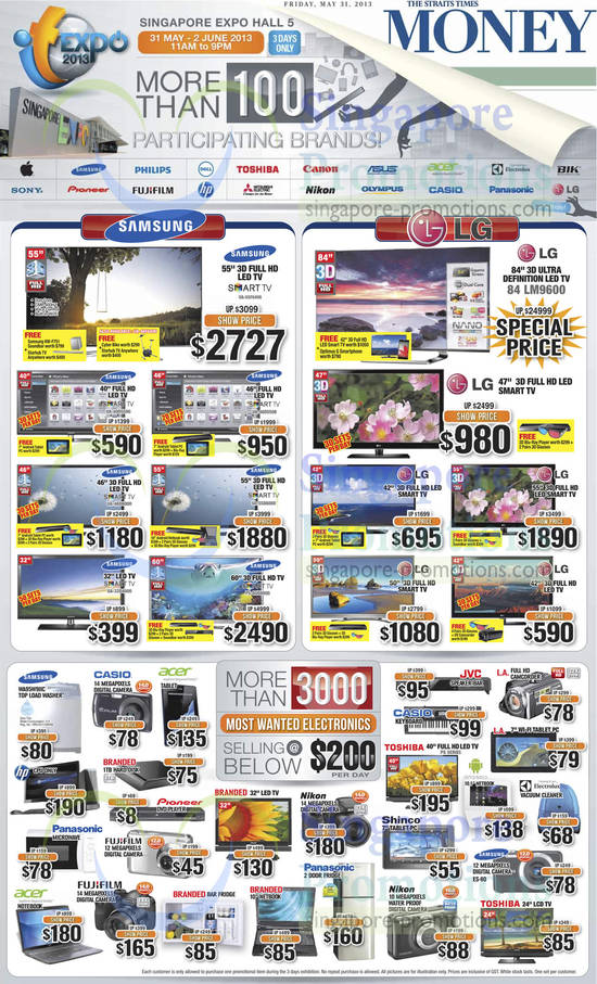 31 May Below 200 Dollar Deals, Samsung LED TVs, LG