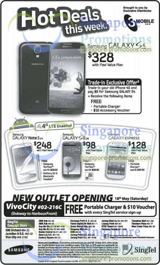 3Mobile Samsung Galaxy S4, Note II LTE, S III LTE, Express