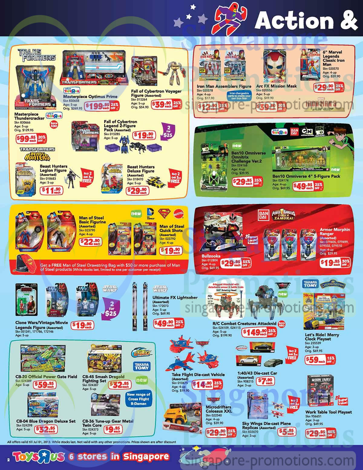 Action, Transformers, Iron Man, Ben10, Man of Steel, Power Rangers, Star  Wars » Toys “R” Us & Babies “R” Us Mid Year Madness Sale Offers 30 May – 1  Jul 2013 