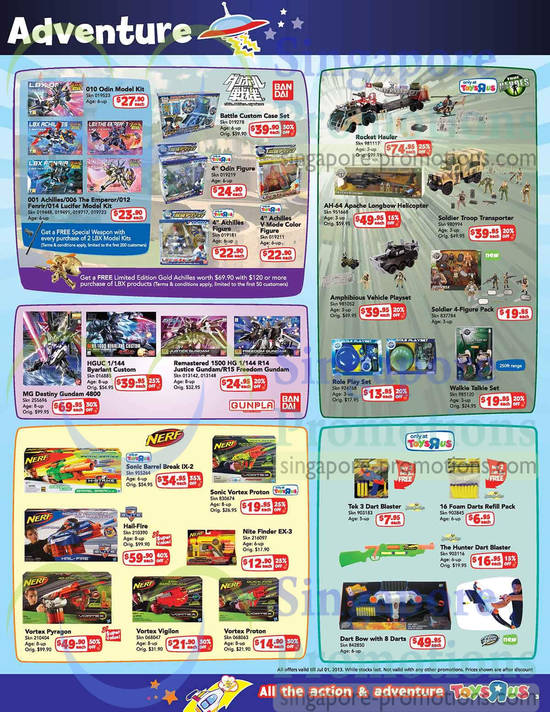 Adventure, Bandai Models, True Heroes Play Set, Bandai Gundam Models, Nerf Toy Guns