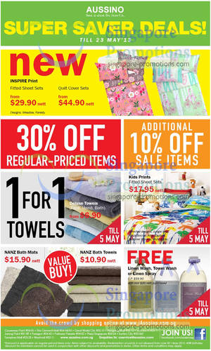 Featured image for (EXPIRED) Aussino 30% Off Super Saver Deals & More 3 – 23 May 2013
