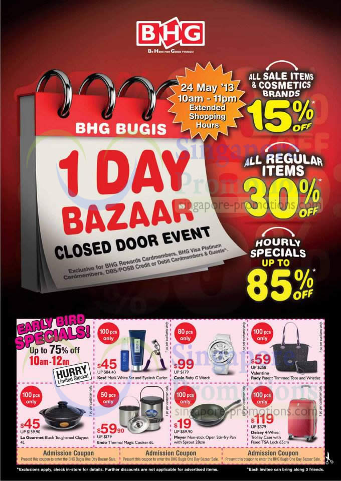 Kids Fashion, Sorella, Pierre Cardin » BHG Bugis One Day Bazaar Closed Door  Event 24 May 2013