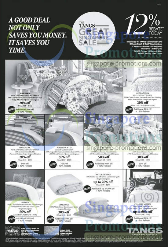 Bed Sheets Sheridan, Ann Azalea, Hallmark, Madison n Co, Opulence, Nature Basics, Horgen, Charles Millein