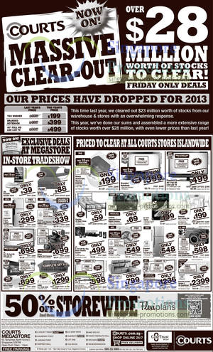 Featured image for Courts Massive Clear-Out One Day Offers 10 May 2013