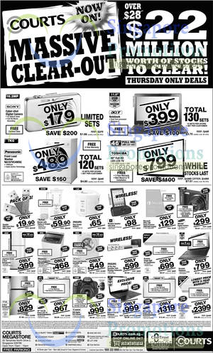 Featured image for Courts Massive Clear Out One Day Offers 16 May 2013