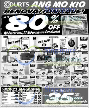 Featured image for Courts Renovation Sale Promotions & Offers @ AMK 3 – 5 May 2013