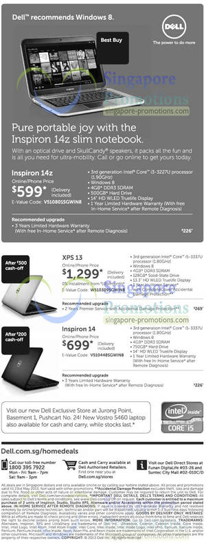 Featured image for (EXPIRED) Dell Inspiron & XPS Notebooks Offers 13 – 23 May 2013