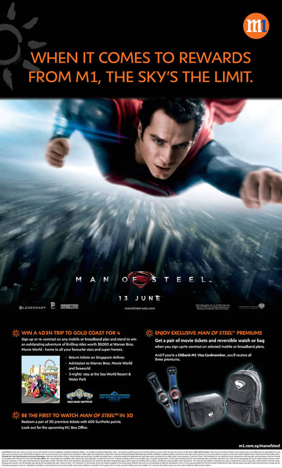 Free Man of Steel Premiums, Lucky Draw, Free Tickets