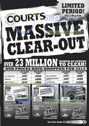 Featured image for Courts Massive Clear Out Offers 9 – 23 May 2013