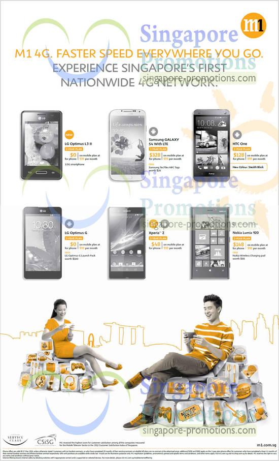 LG Optimus L3 II, G, Samsung Galaxy S4, HTC One, Sony Xperia Z, Nokia Lumia 920