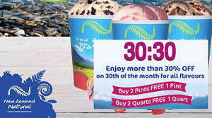 Featured image for (EXPIRED) New Zealand Natural: Buy-2-get-1-free on all ice cream flavours on 30 Mar 2018