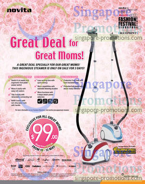 Featured image for (EXPIRED) Novita Garment Steamer SS25 Features & Promotion Offer 10 – 12 May 2013