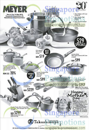 Featured image for Takashimaya Meyer Cookware Promotion Offers 3 – 14 May 2013