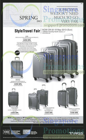 Featured image for (EXPIRED) Tangs Luggage Bags StyleTravel Fair Offers @ VivoCity 10 – 19 May 2013