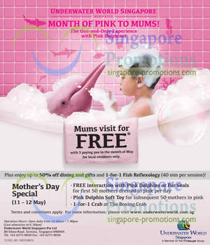 Featured image for (EXPIRED) Underwater World Buy 3 Get 1 Free & More Mother’s Day Promos 1 – 31 May 2013