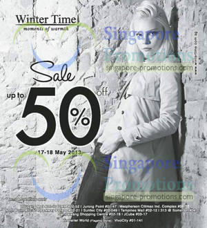 Featured image for (EXPIRED) Winter Time Up To 50% Off Promotion @ All Outlets 17 – 18 May 2013