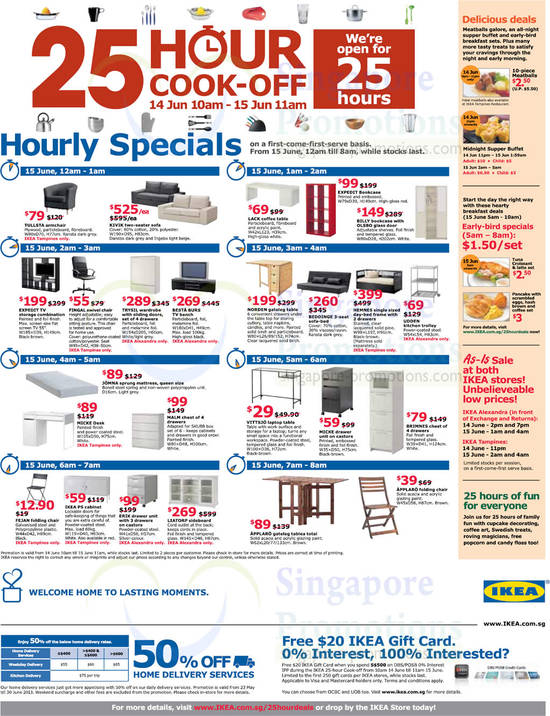 14 Jun Hourly Specials, Delicious Deals, Early Bird Specials, As-Is Sale