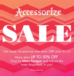 Featured image for (EXPIRED) Accessorize SALE Up To 50% Off 28 Jun 2013