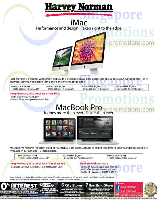 Apple iMac, MacBook Pro