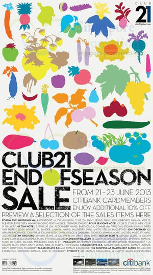 Featured image for (EXPIRED) Club 21 End of Season Sale (Further Reductions) Up To 30% Off 21 Jun 2013