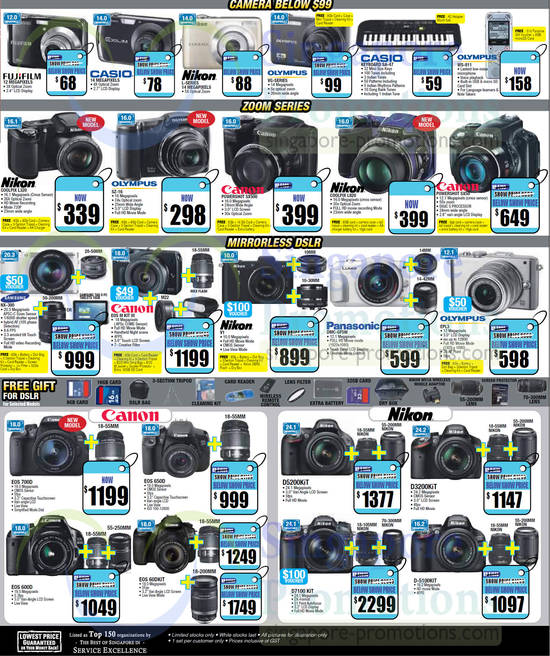 Digital Cameras, Keyboard, Voice Recorder, Casio, Olympus, Canon, Nikon, Panasonic, Samsung, Fujifilm