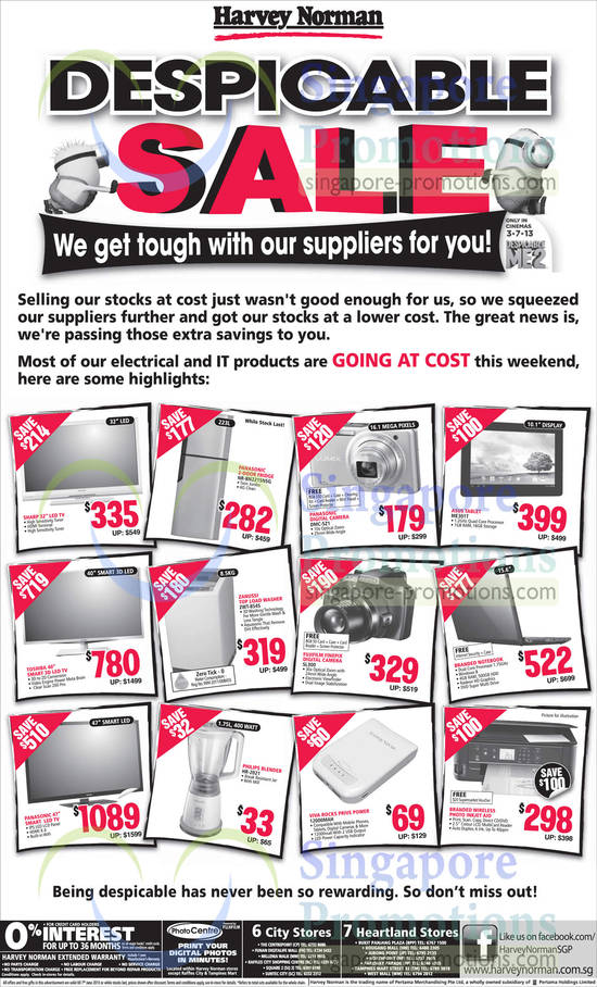 Fridges, Digital Cameras, Tablets, Washers, Blenders, Panasonic, Asus, Zanussi, Fujifilm, Philips