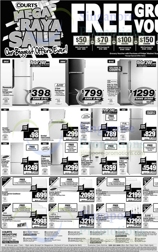 Fridges, Electrolux, Panasonic, LG, Samsung, Fisher n Paykel