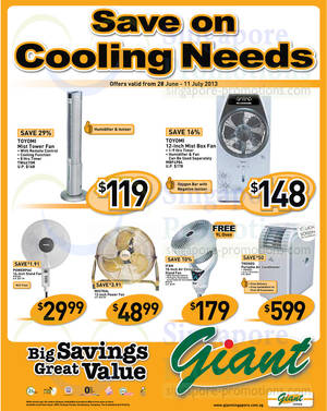 Featured image for (EXPIRED) Giant Hypermarket Cooling Appliances Offers 28 Jun – 11 Jul 2013