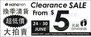 Featured image for Hang Ten Sale Clearance Sale @ Suntec City 24 – 30 Jun 2013