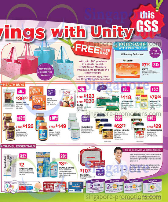 Healthy Buys, Travel Essentials, Purchase with Purchase Himalaya, Glow, Lifestream, Kordels, AFC, Ocean Health