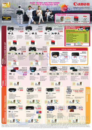 Featured image for (EXPIRED) Canon Laser Printers, Inkjet Printers & Scanners Promotion Offers 17 Jun – 1 Sep 2013