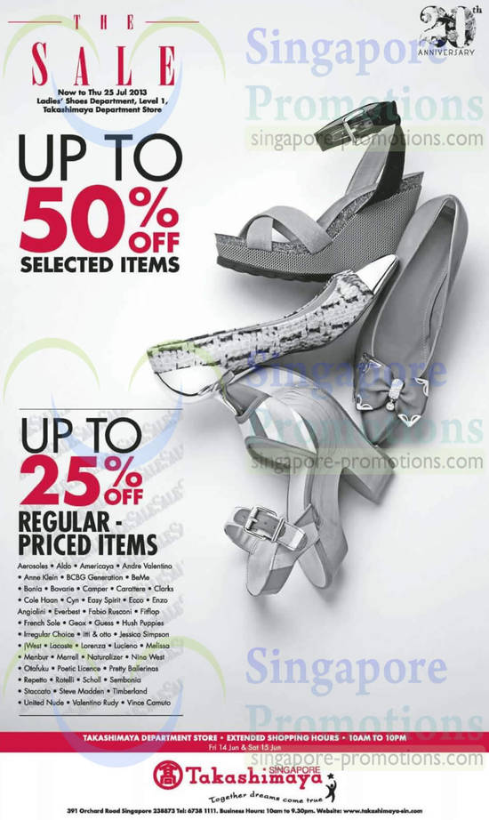 Ladies Shoes up to 50 Percent Off