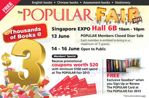 Featured image for (EXPIRED) Popular Fair 2013 @ Singapore Expo 14 – 16 Jun 2013