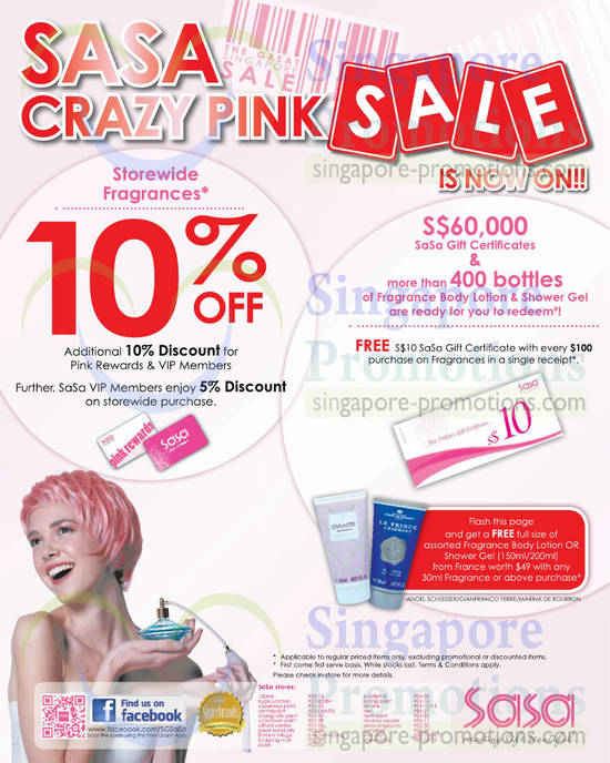 Sasa Crazy Pink Sale 6 Jun 2013