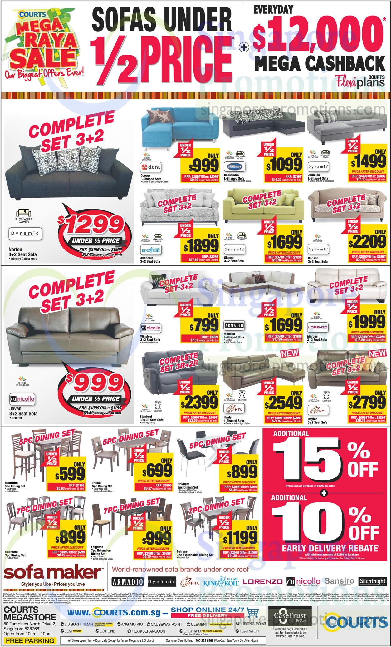 Featured image for Courts Mega Raya Sale Promotion Offers 15 - 16 Jun 2013
